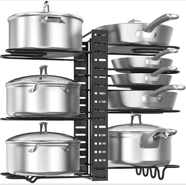 🔥¡Dile adiós al desorden en tu cocina! Organiza ollas y sartenes en segundos sin herramientas.